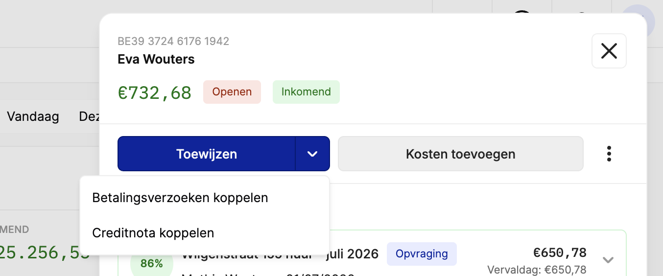 Koppeldialoogvenster
