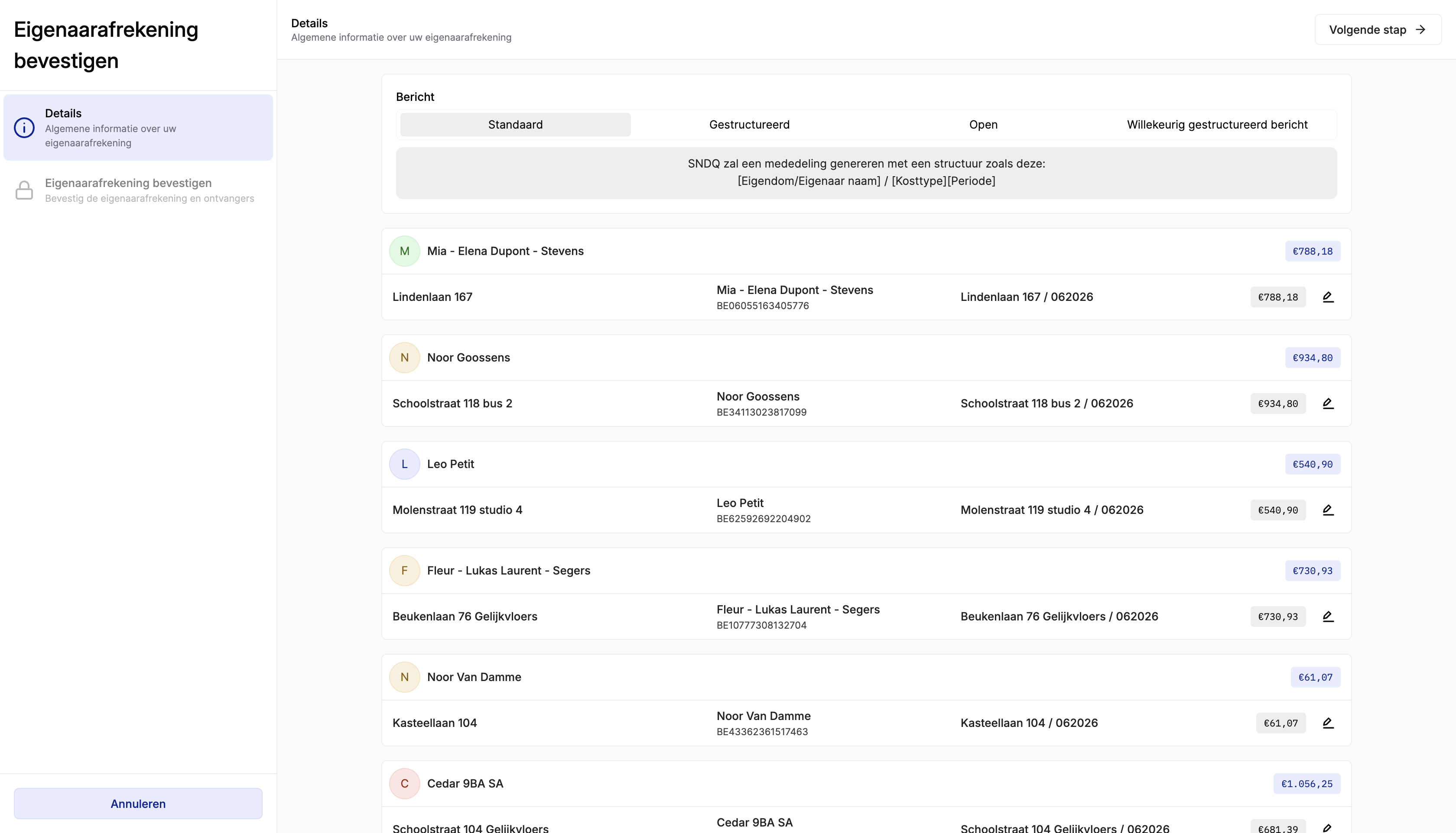Wizard — Stap Details