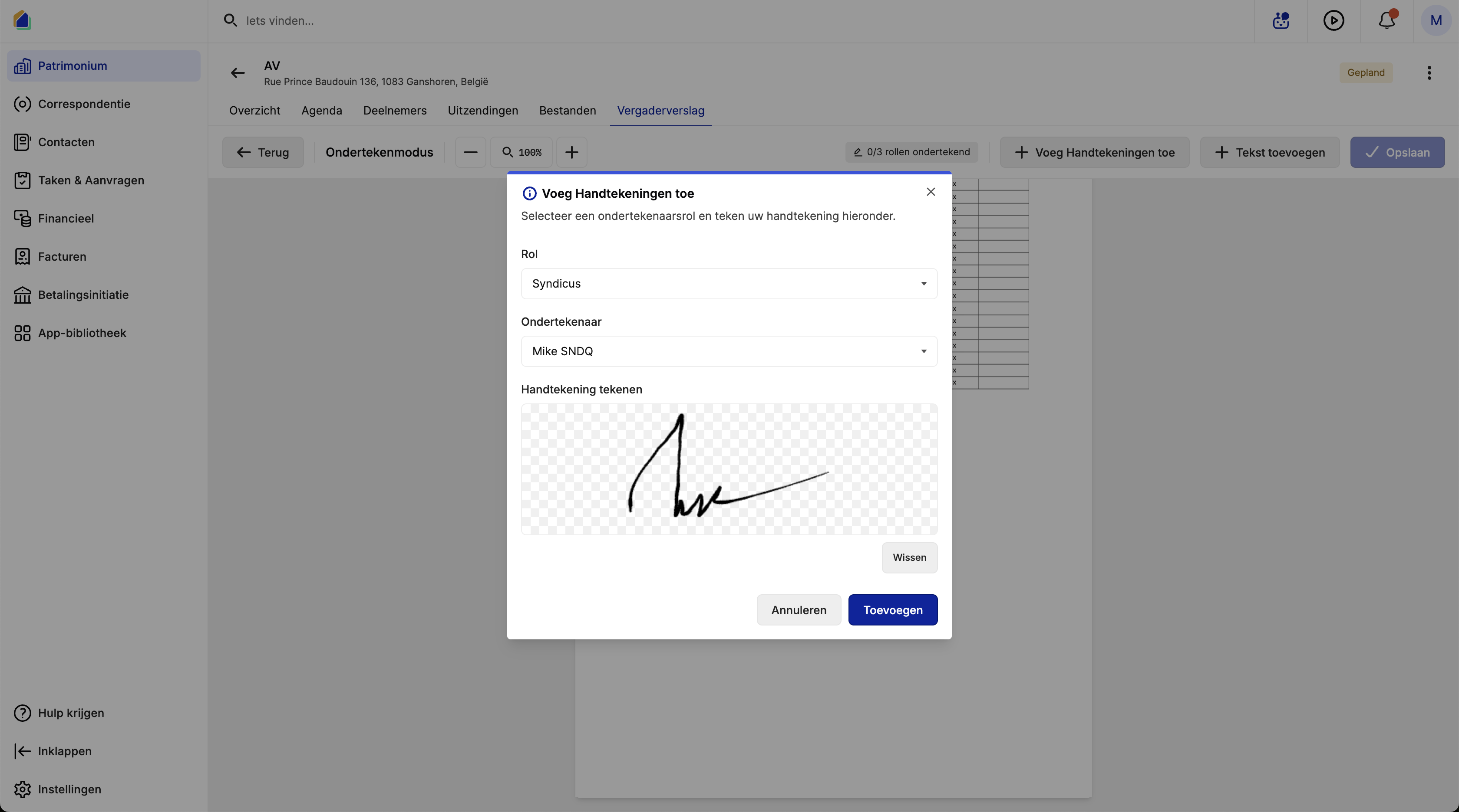 Handtekening toevoegen
