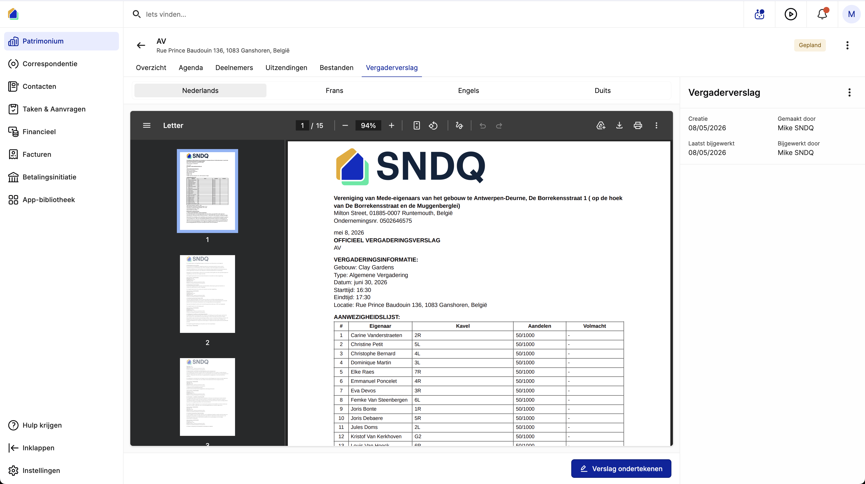 Gegenereerde PDF-preview