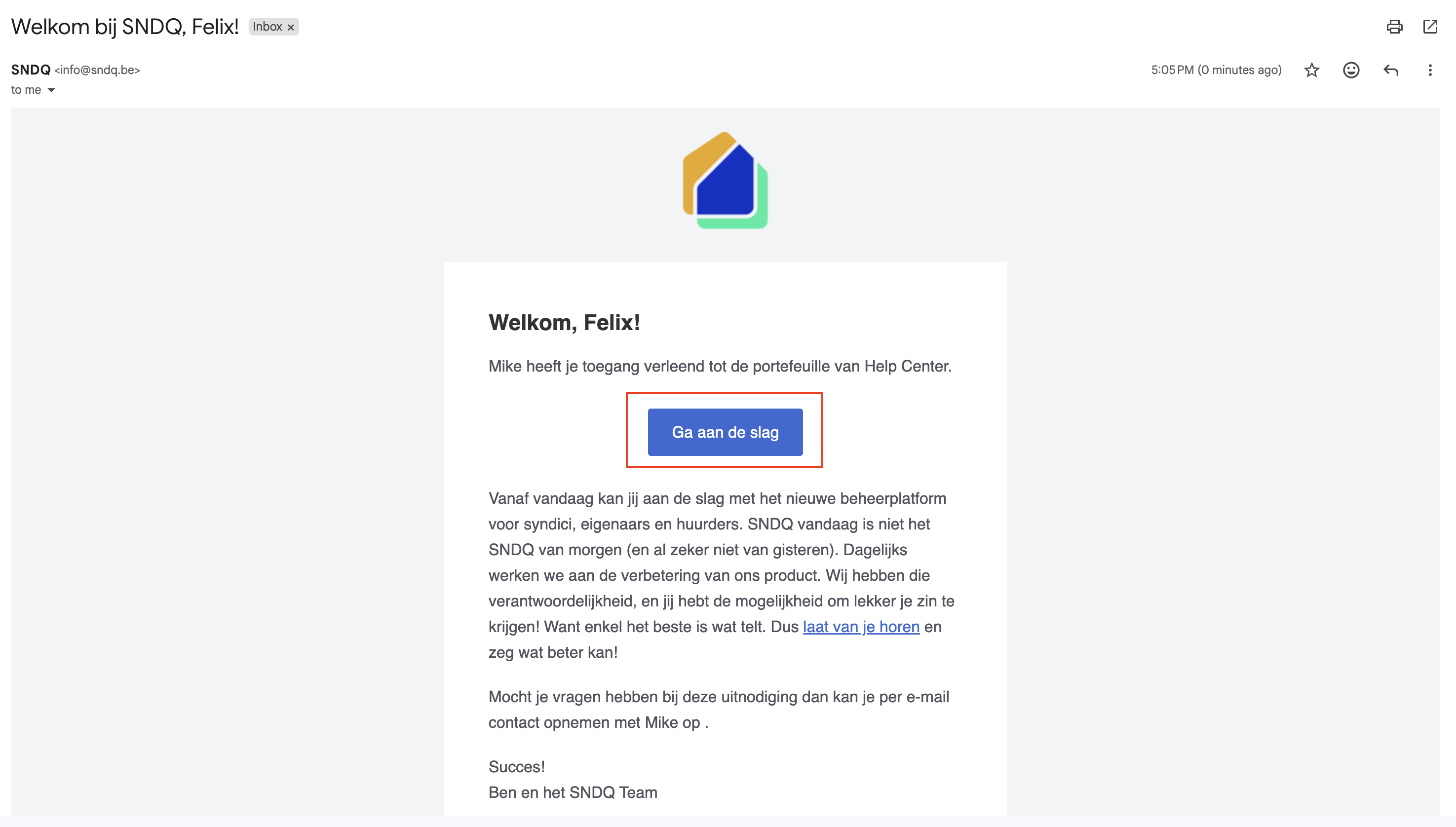 Uitnodigingse-mail